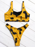 NEW FEELING Womens Yellow Bikinis