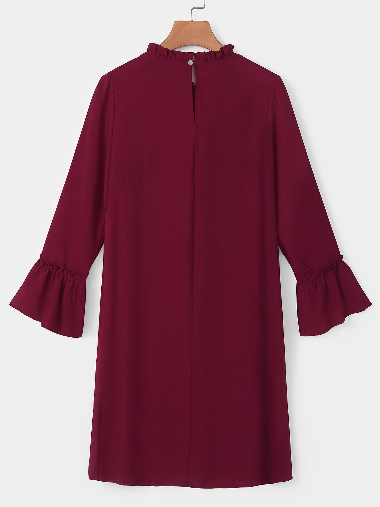 OEM Ladies Burgundy Chiffon Dresses