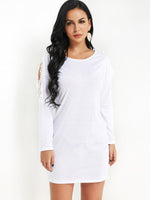OEM Ladies White Mini Dresses