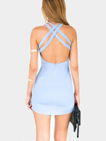 NEW FEELING Womens Blue Mini Dresses