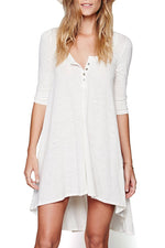 Wholesale White Half Sleeve Casual Dress