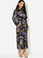 OEM Ladies Black Floral Dresses