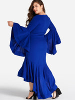 NEW FEELING Womens Blue Plus Size Dresses