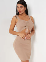 OEM Ladies Beige Sexy Dresses