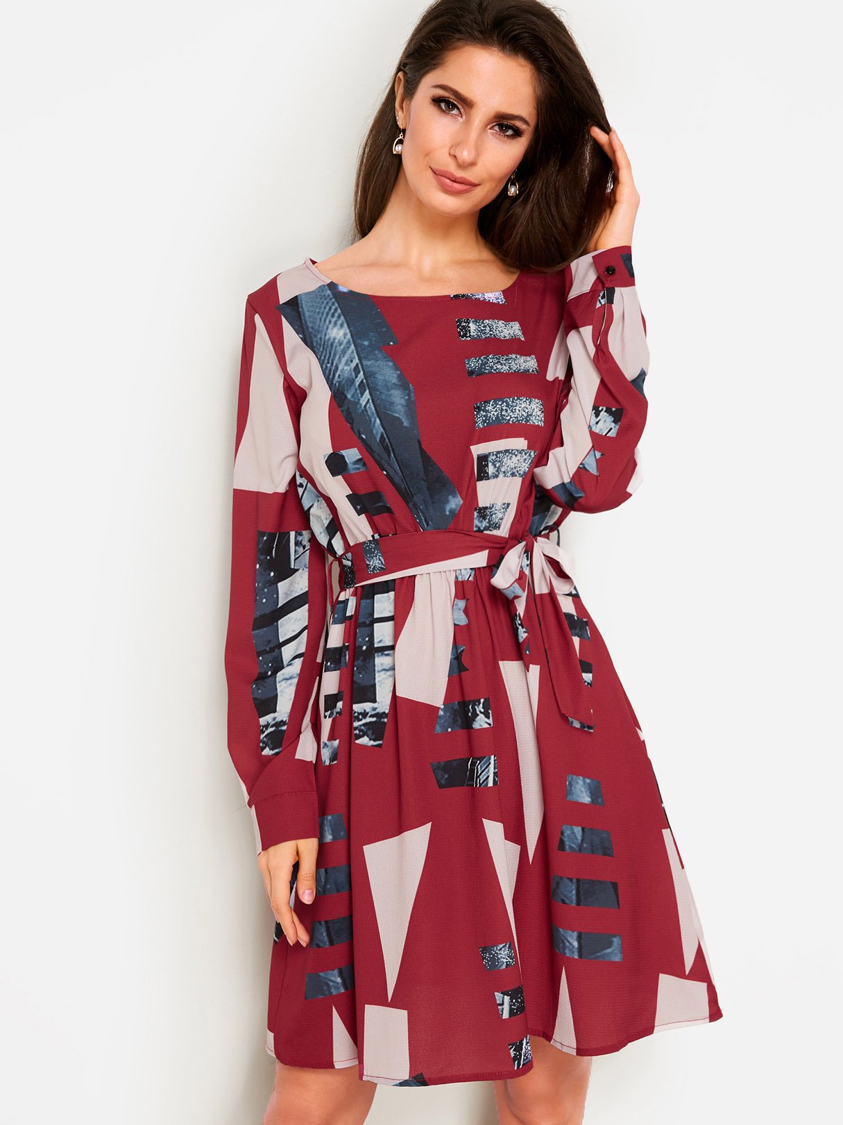 ODM Ladies Long Sleeve Casual Dress