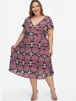 OEM Ladies Rose Plus Size Dresses