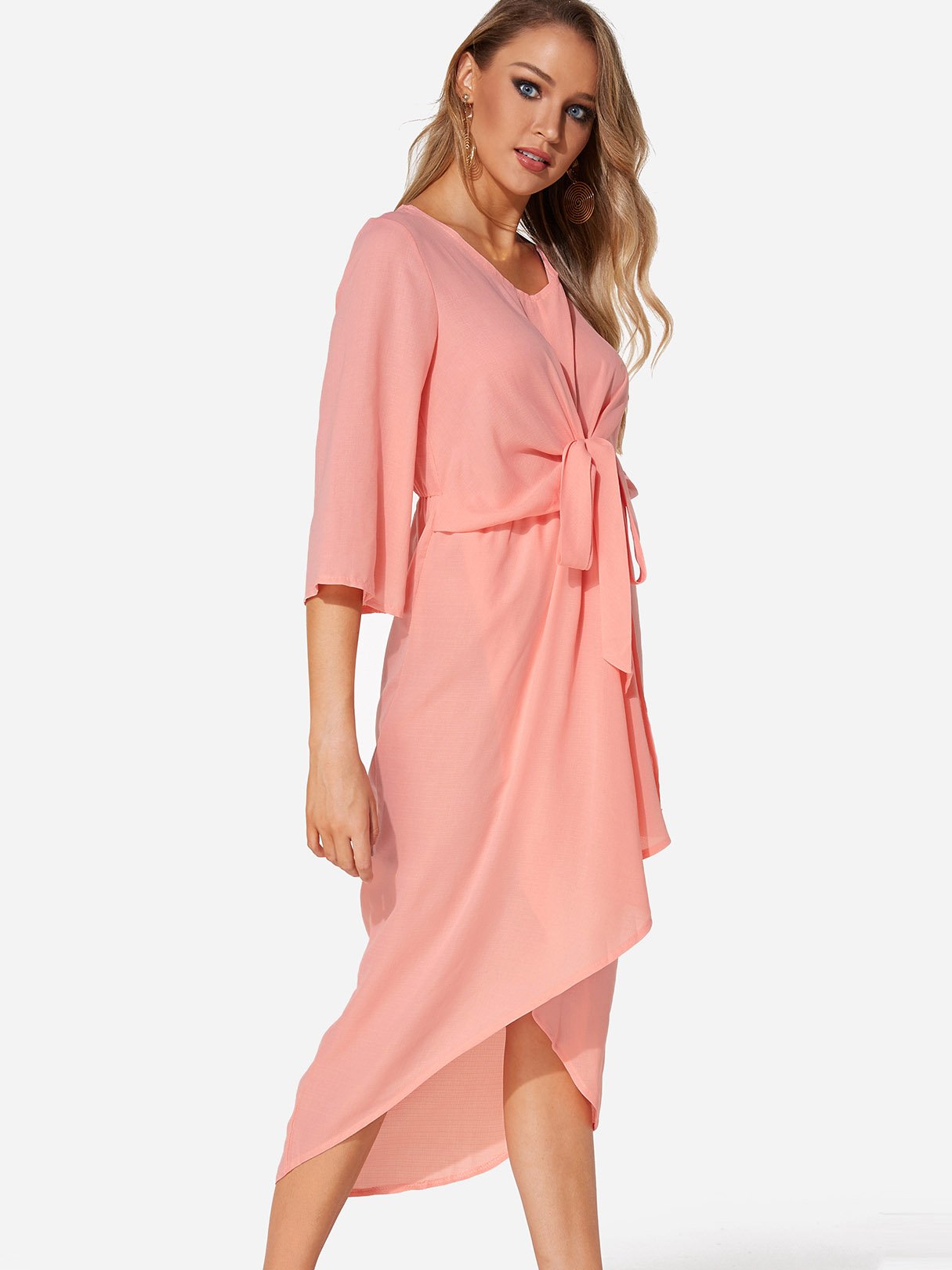 OEM Ladies Pink Casual Dresses