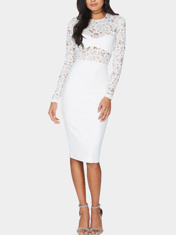 OEM Ladies White Bodycon Dresses