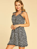 OEM Ladies Black V-Neck Dresses