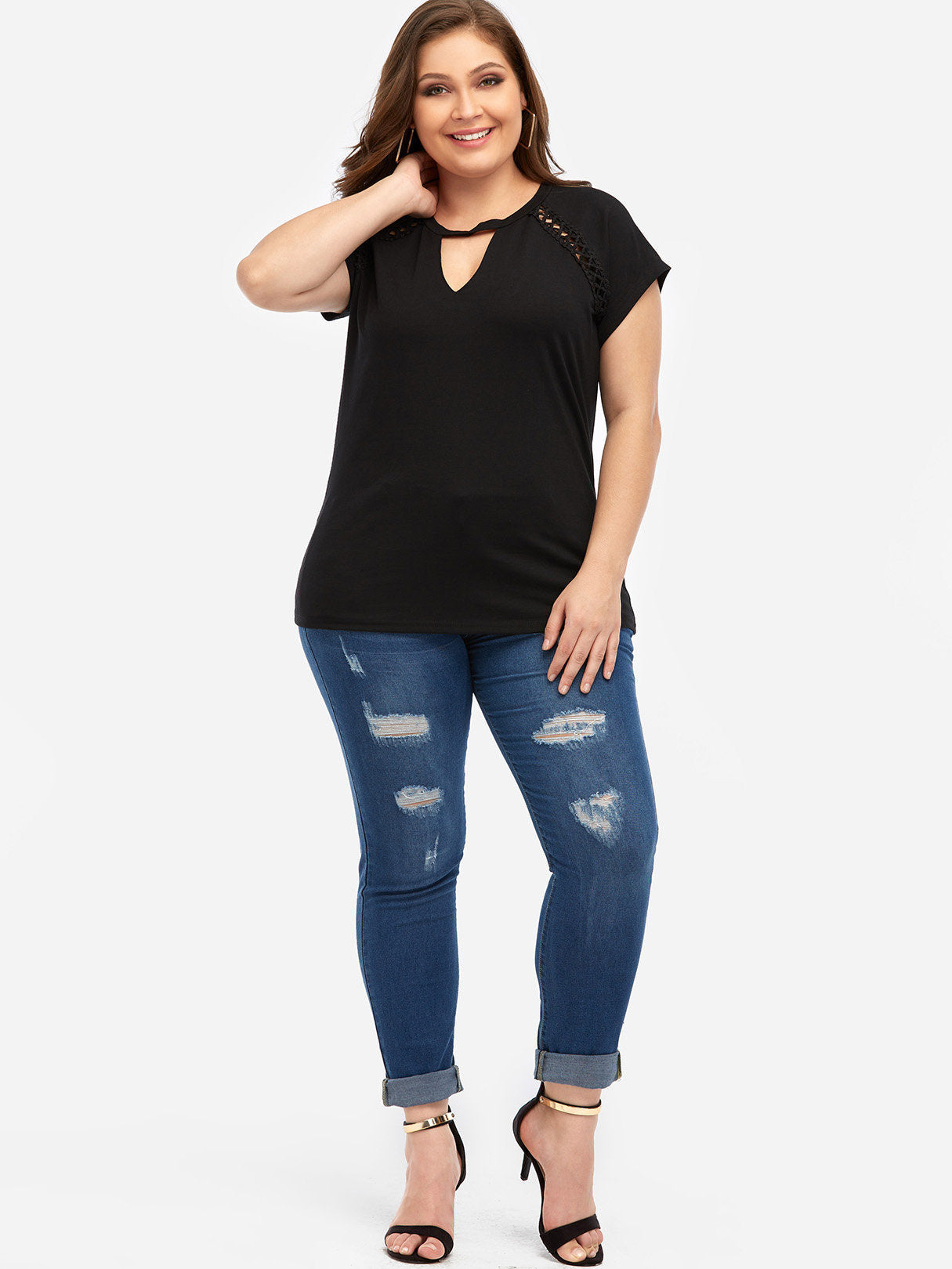 OEM ODM Womens Short Sleeve Plus Size Tops