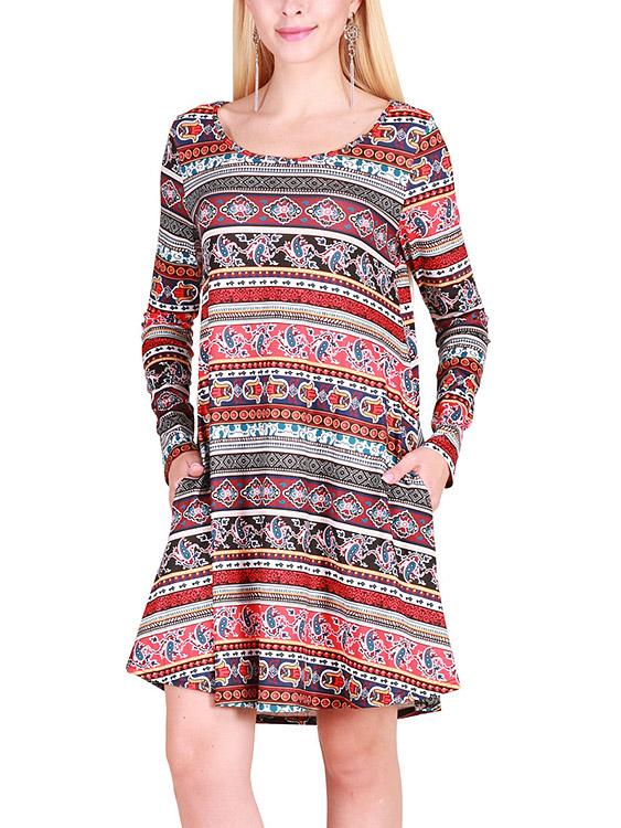 ODM Ladies Long Sleeve Casual Dresses