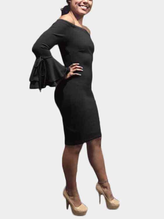 NEW FEELING Womens Black Mini Dresses