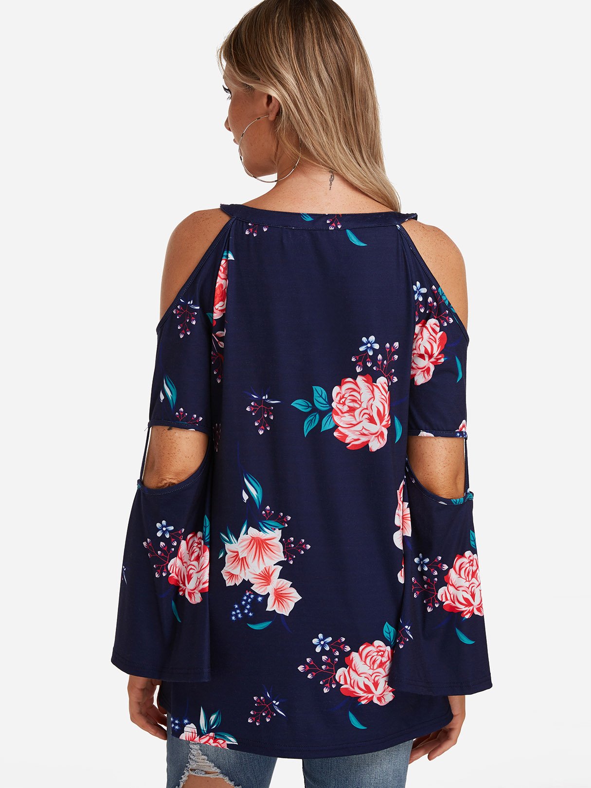 NEW FEELING Womens Floral T-Shirts