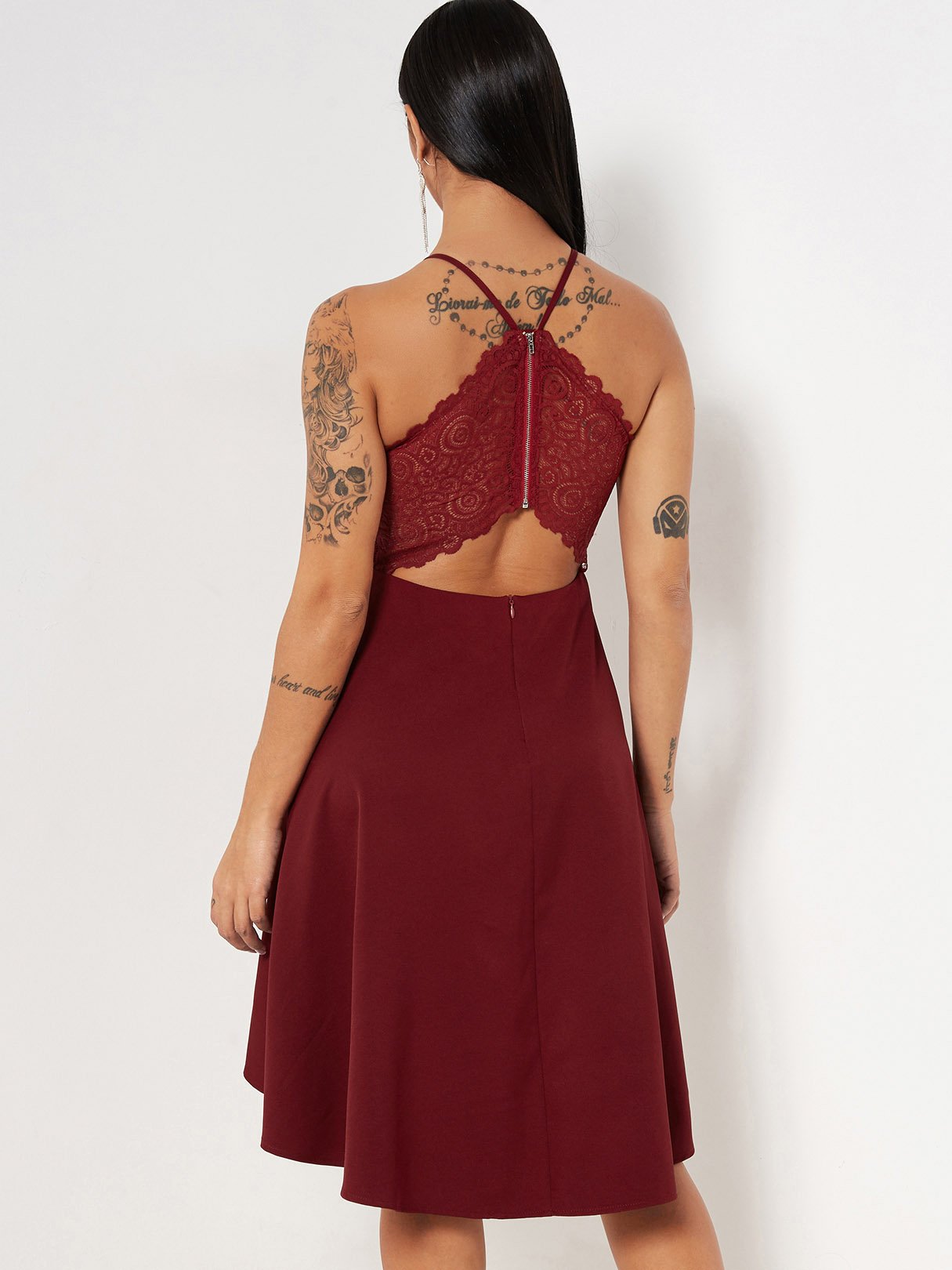 OEM Ladies Burgundy Sexy Dresses