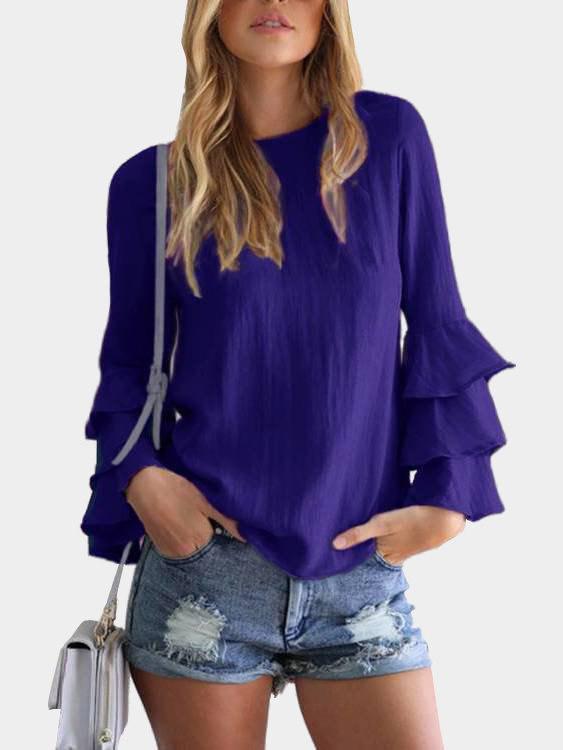OEM ODM Womens Aquamarine Blouses