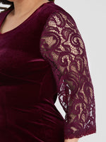 OEM ODM Womens 3/4 Sleeve Plus Size Dress