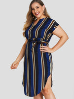 Custom Ladies V-Neck Plus Size Dress