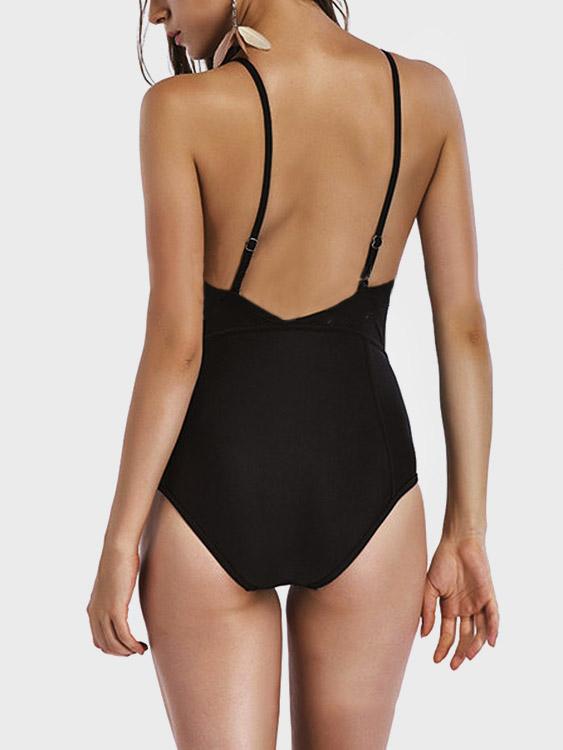 NEW FEELING Womens Black One-Pieces