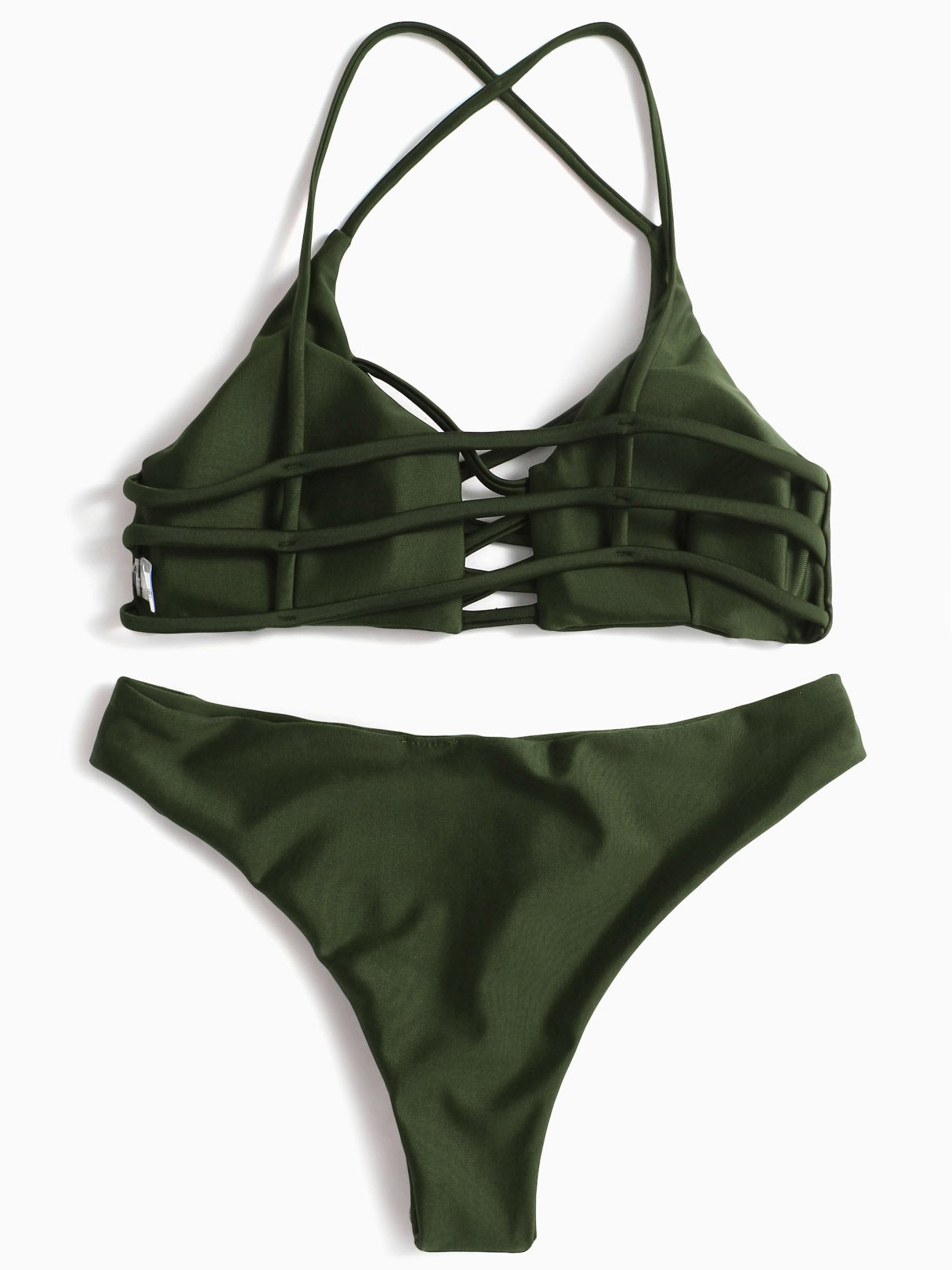 NEW FEELING Womens Green Bikinis