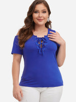 OEM Ladies Blue Plus Size Tops