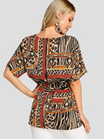 ODM Ladies Short Sleeve Blouses