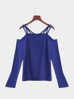 NEW FEELING Womens Blue T-Shirts