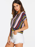 OEM Ladies Striped T-Shirts