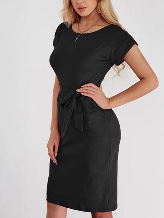 NEW FEELING Womens Black Casual Dresses