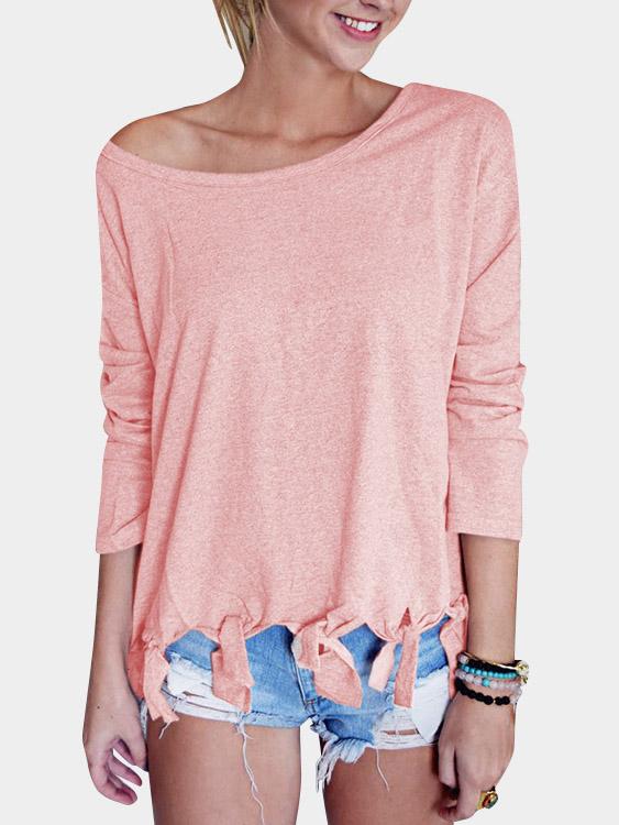 NEW FEELING Womens Pink T-Shirts