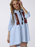 ODM Ladies 3/4 Sleeve Casual Dress
