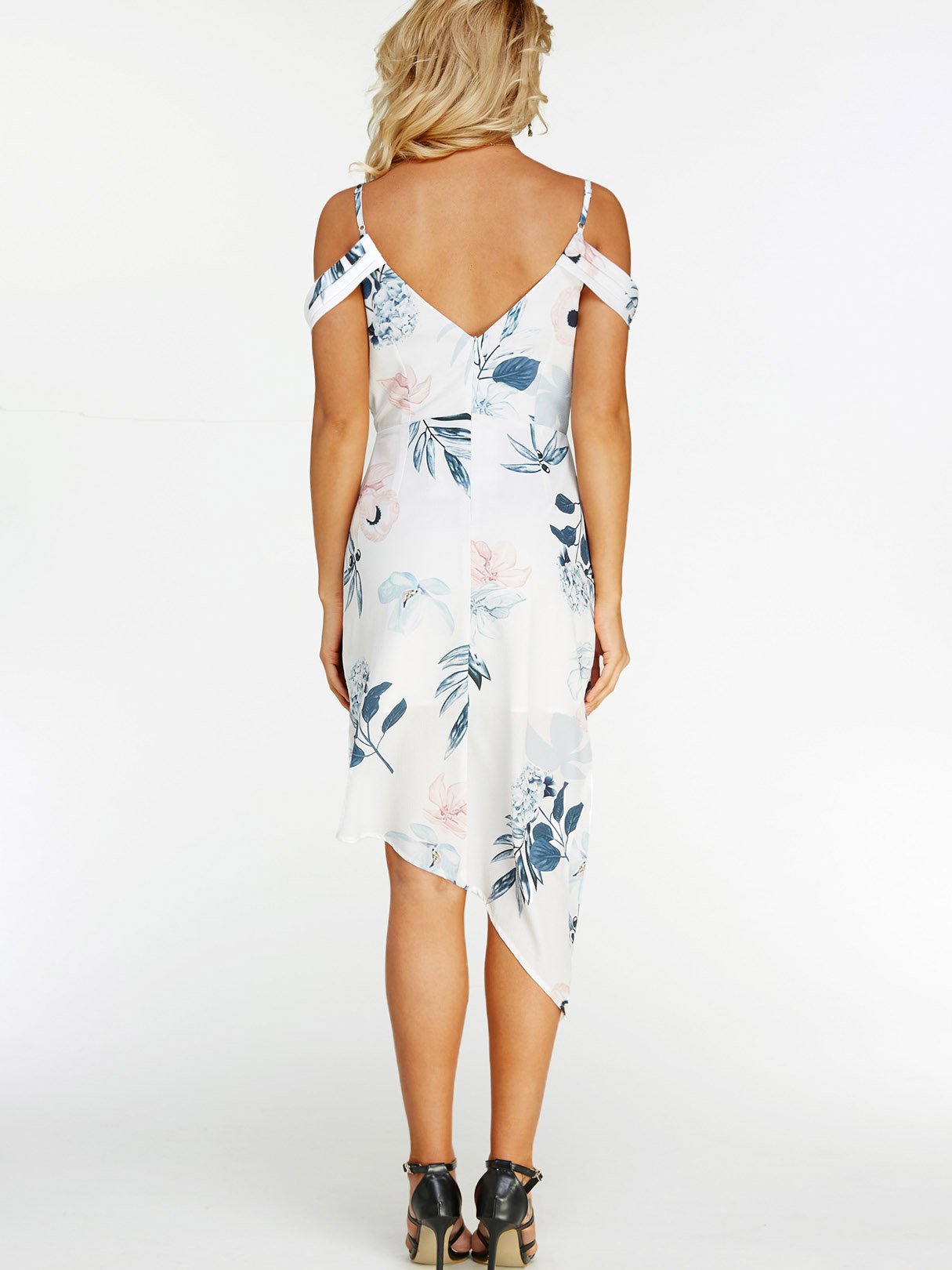 NEW FEELING Womens White Floral Dresses
