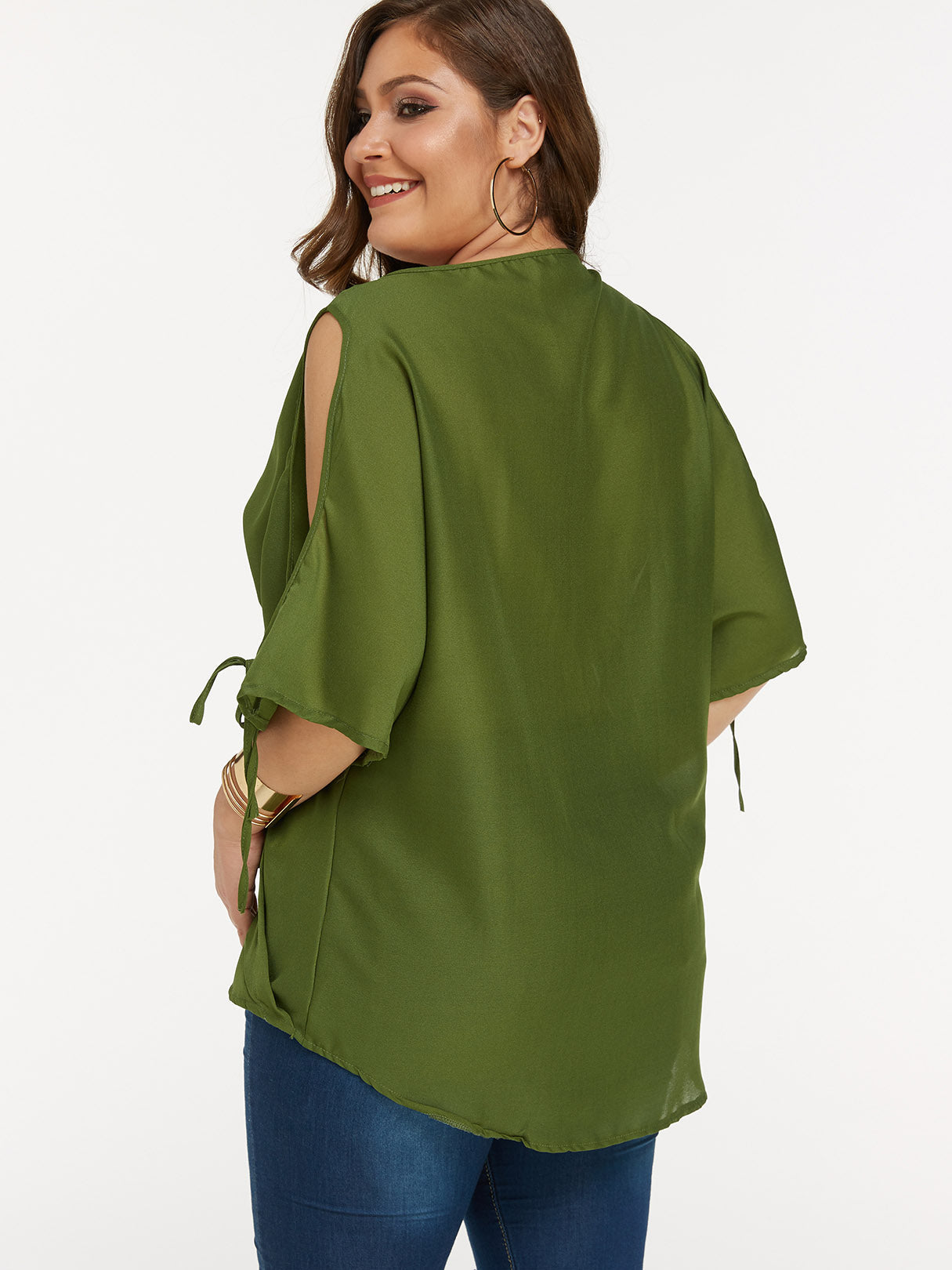 OEM ODM Ladies Blue Plus Size Tops