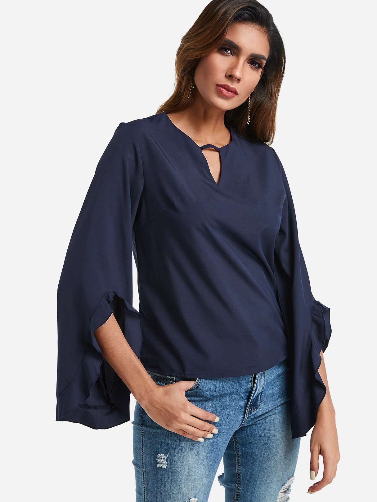 ODM Ladies Long Sleeve Blouses