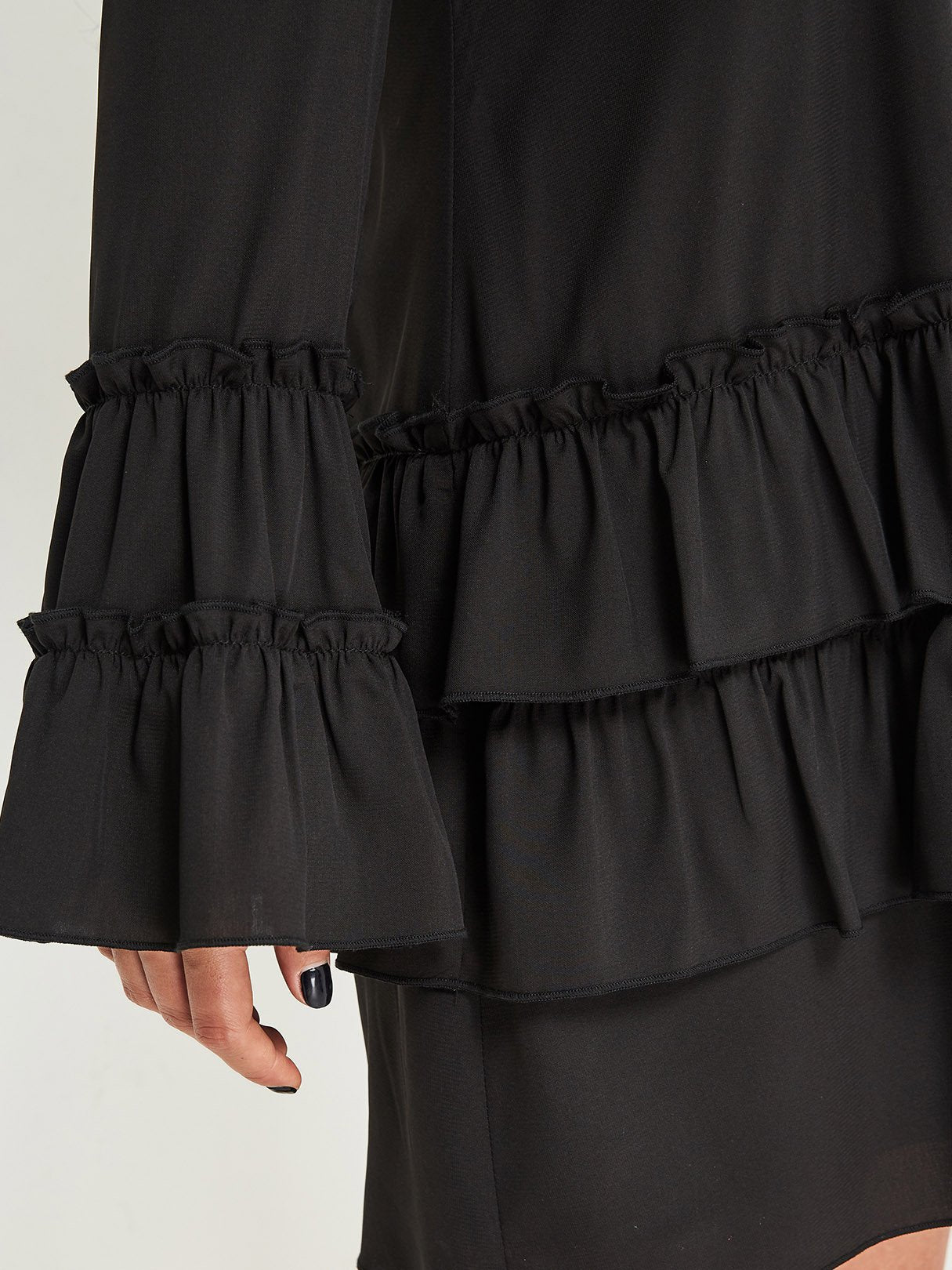 OEM ODM Strappy Front Black Dress