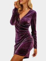 NEW FEELING Womens Purple Mini Dresses