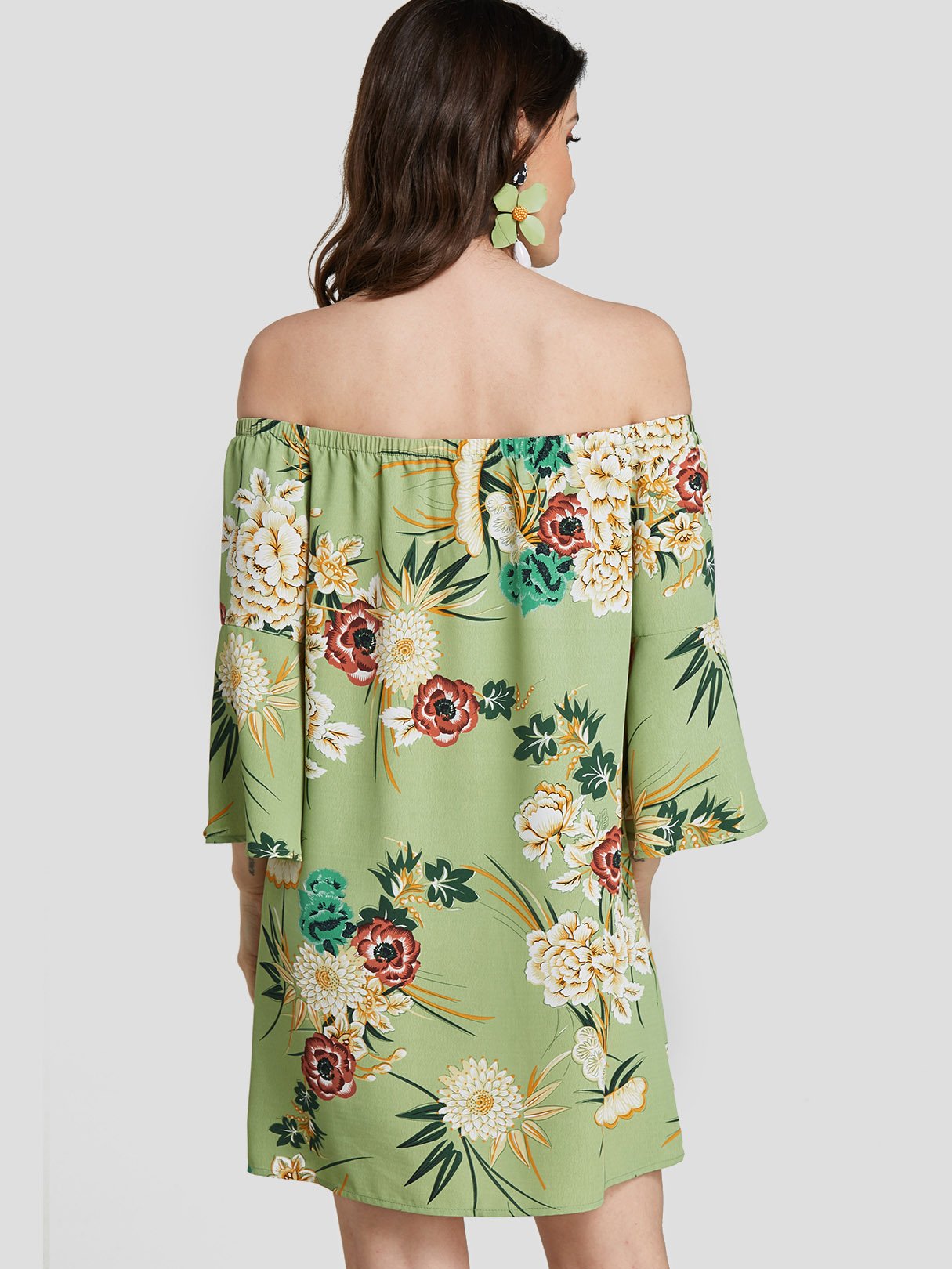 ODM Long White Chiffon Dress