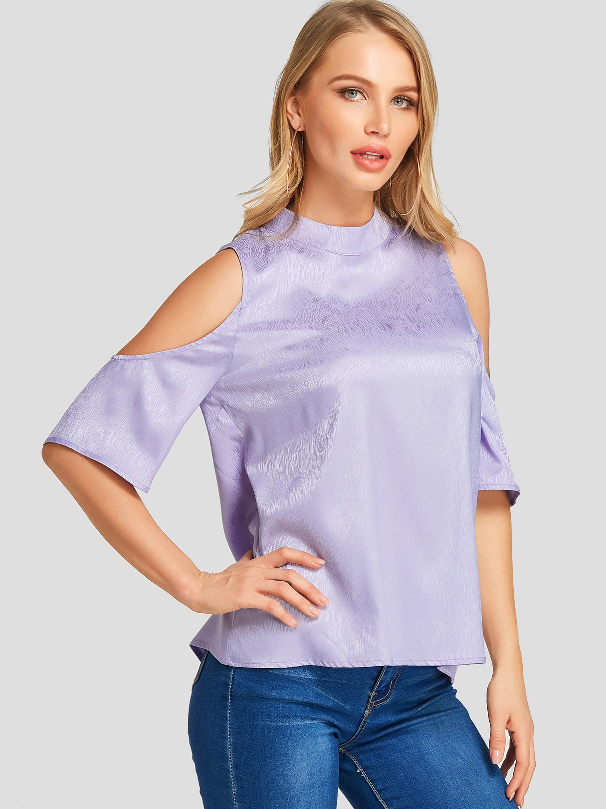OEM Ladies Purple Blouses