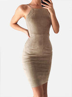 OEM Ladies Khaki Mini Dresses