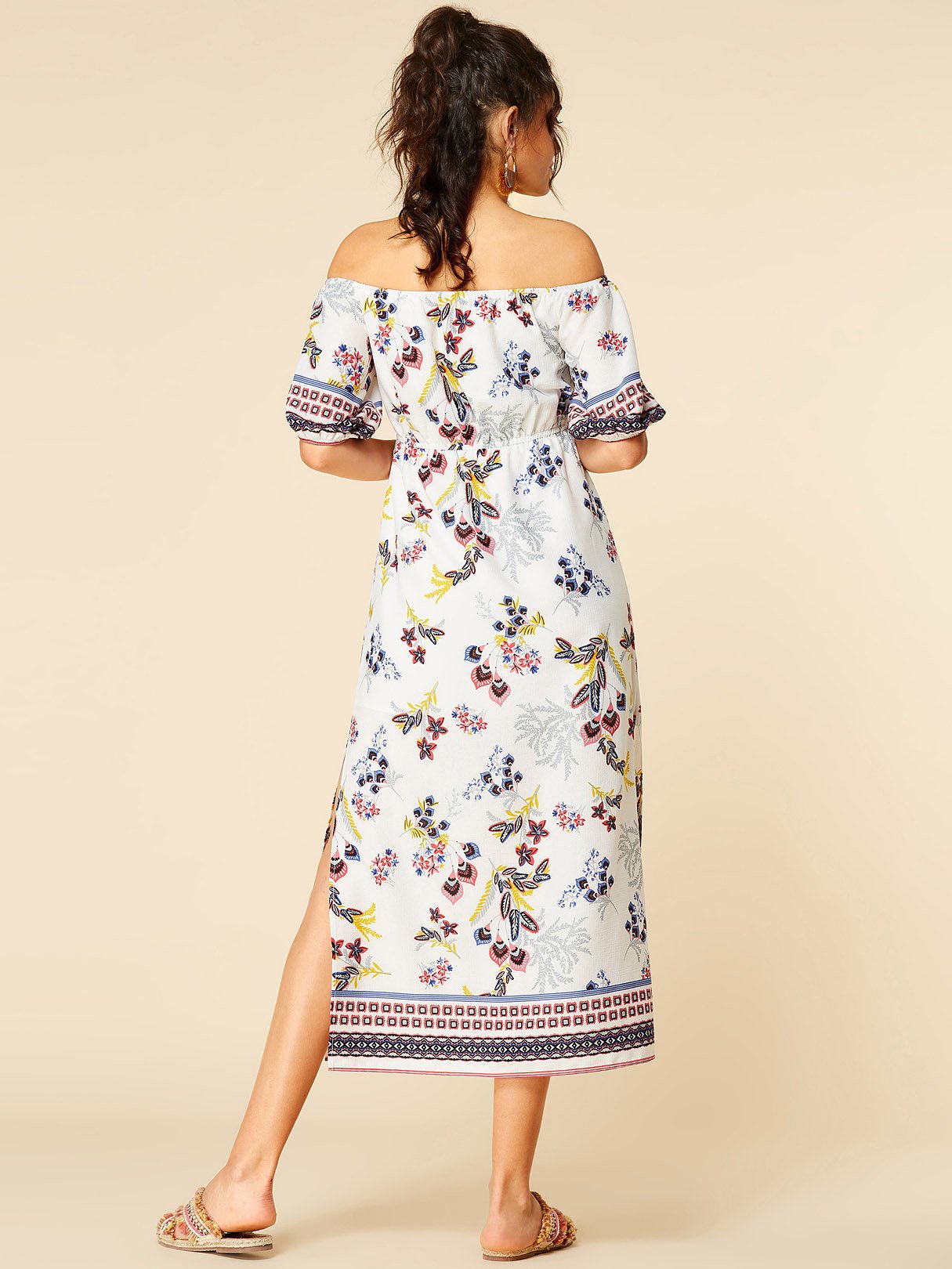 ODM Ladies Half Sleeve Maxi Dresses