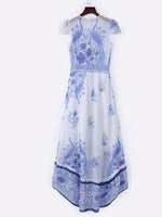ODM Ladies Short Sleeve Maxi Dress