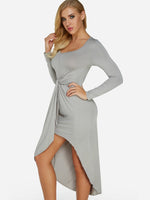 OEM Ladies Grey Midi Dresses