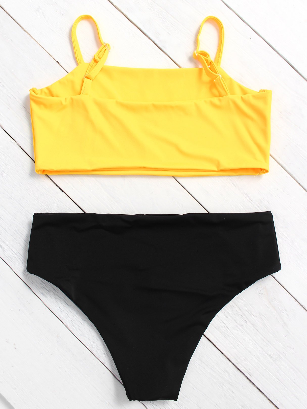 NEW FEELING Womens Yellow Bikinis