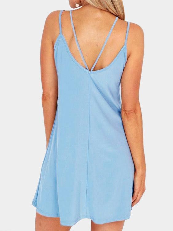 NEW FEELING Womens Blue Mini Dresses