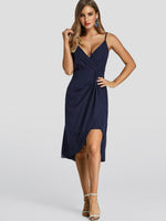 NEW FEELING Womens Navy Midi Dresses