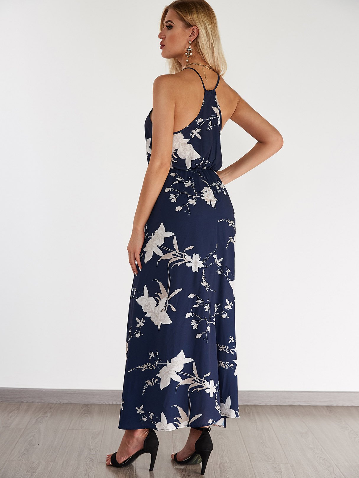 NEW FEELING Womens Black Maxi Dresses