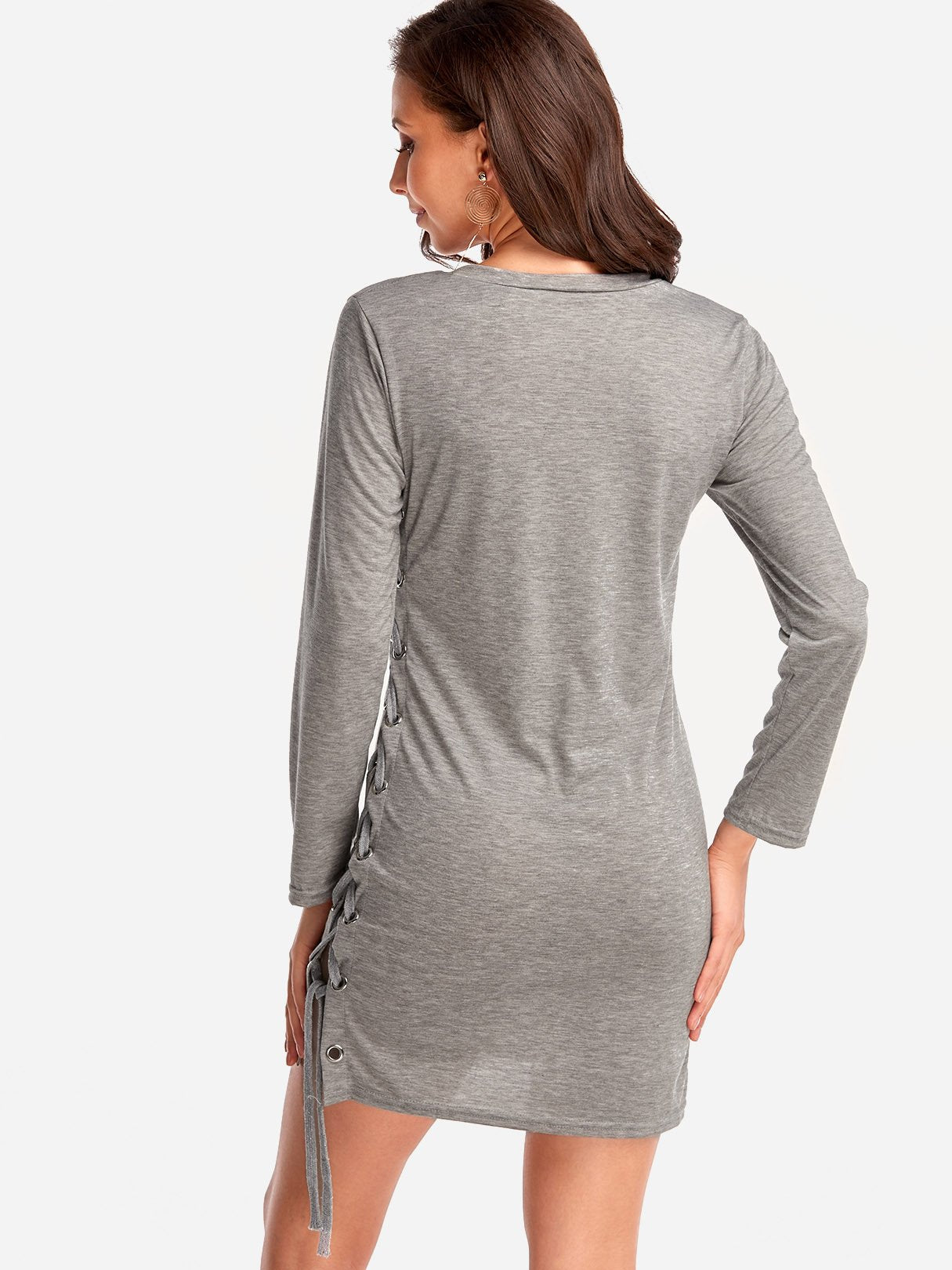 NEW FEELING Womens Grey Casual Dresses