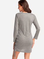 NEW FEELING Womens Grey Casual Dresses