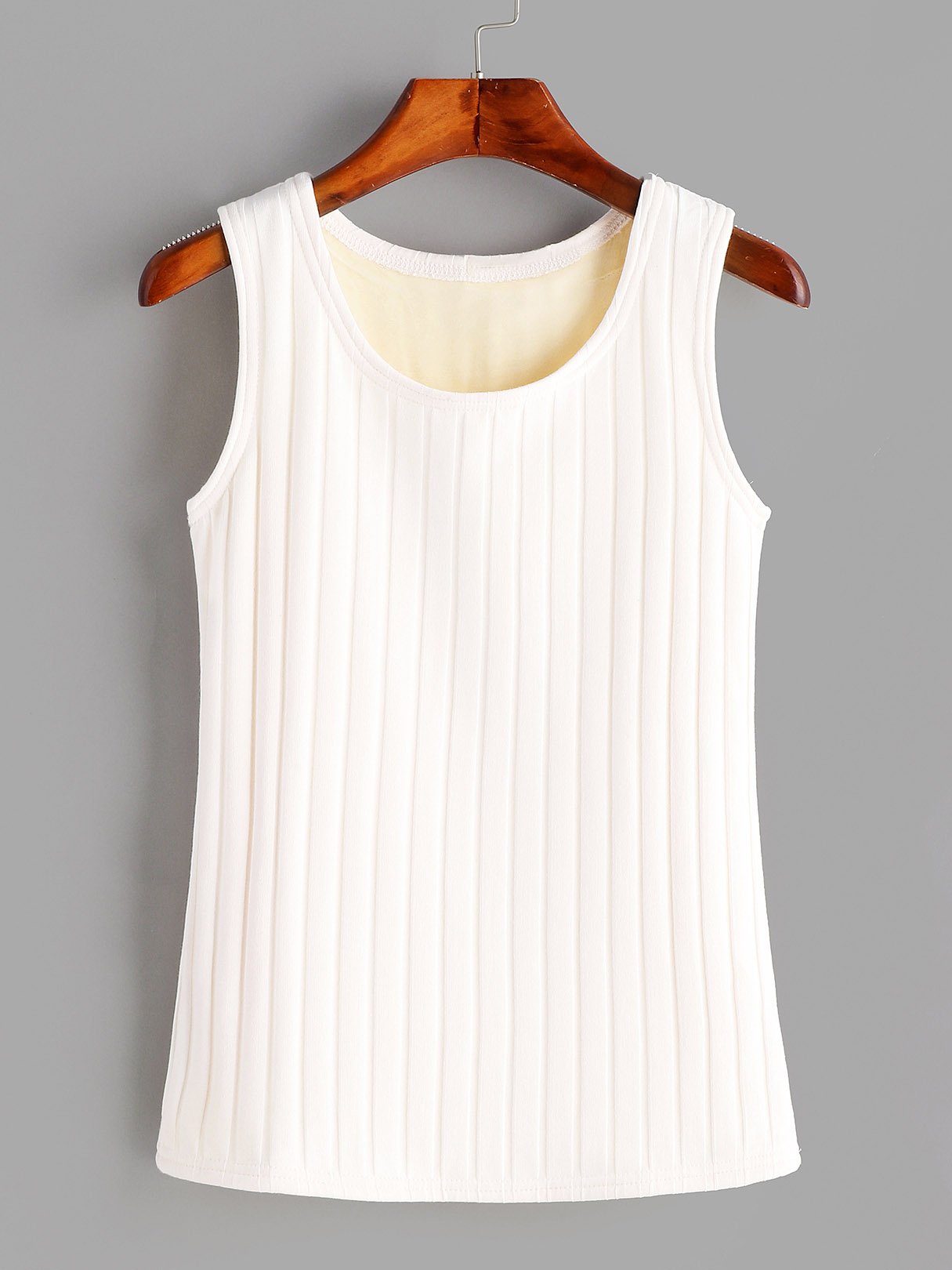 Wholesale Round Neck Sleeveless Plush Lining Tank Top