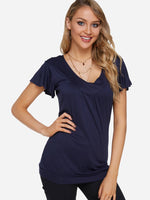 OEM ODM Ladies Blue T-Shirts