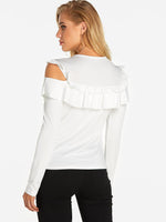 NEW FEELING Womens White T-Shirts